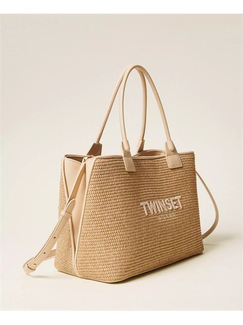 Borsa shopper effetto rafia TWINSET | TB7070/07222